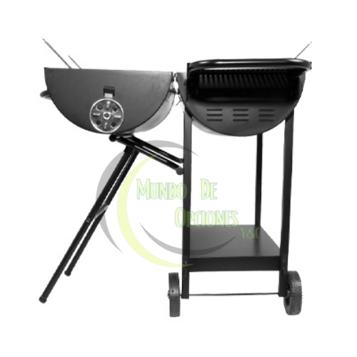 GrillDual™ - Parrilla Doble a Carbón de Acero Negro